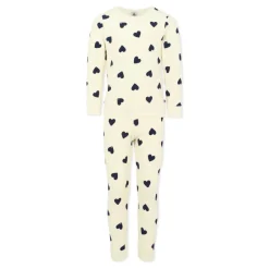 Petit Bateau Ivoor Hartprint Pyjamaset