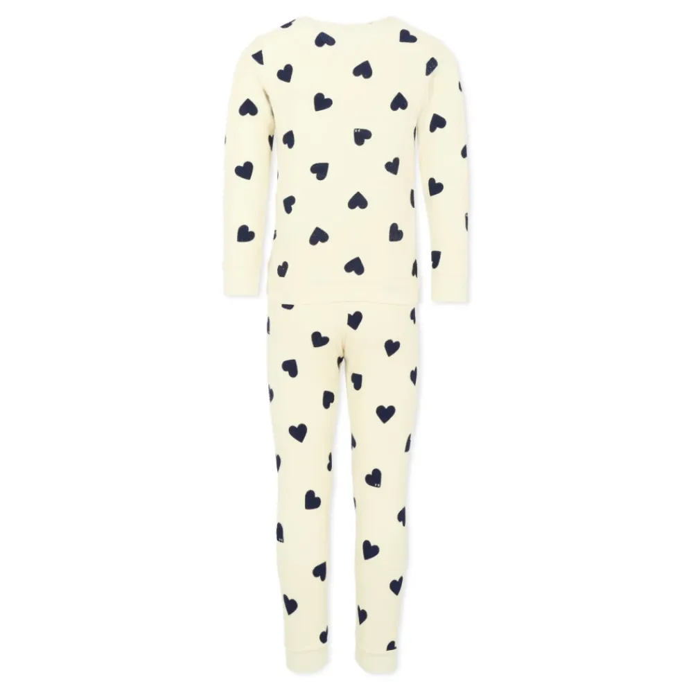 Petit Bateau Ivoor Hartprint Pyjamaset