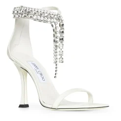 DAMES Jimmy Choo Sandalen^Ivoor sandalen met kristallen