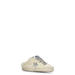 DAMES Golden Goose Ivoor Shearling Sneakers met Ster Logo
