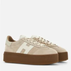 DAMES Hogan Ivoor Suède Sneakers met Memory Foam