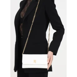 DAMES Elisabetta Franchi Portefeuilles^Ivoren Wallet Bag met Schouderriem