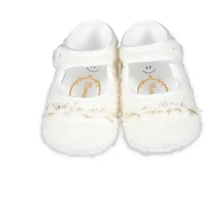 Monnalisa Ballerina'S^Ivory Bouclé Tweed Ballet Flats