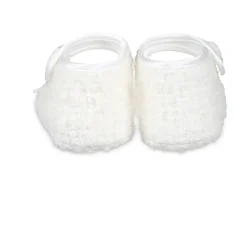 Monnalisa Ballerina'S^Ivory Bouclé Tweed Ballet Flats