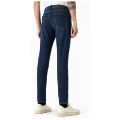 Heren Emporio Armani J06 Slim-fit, gewassen comfort-denim jeans van 11.5 oz