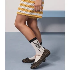 Fendi Ballerina'S^Jacquard Ballerina`s met FF Logo Detail