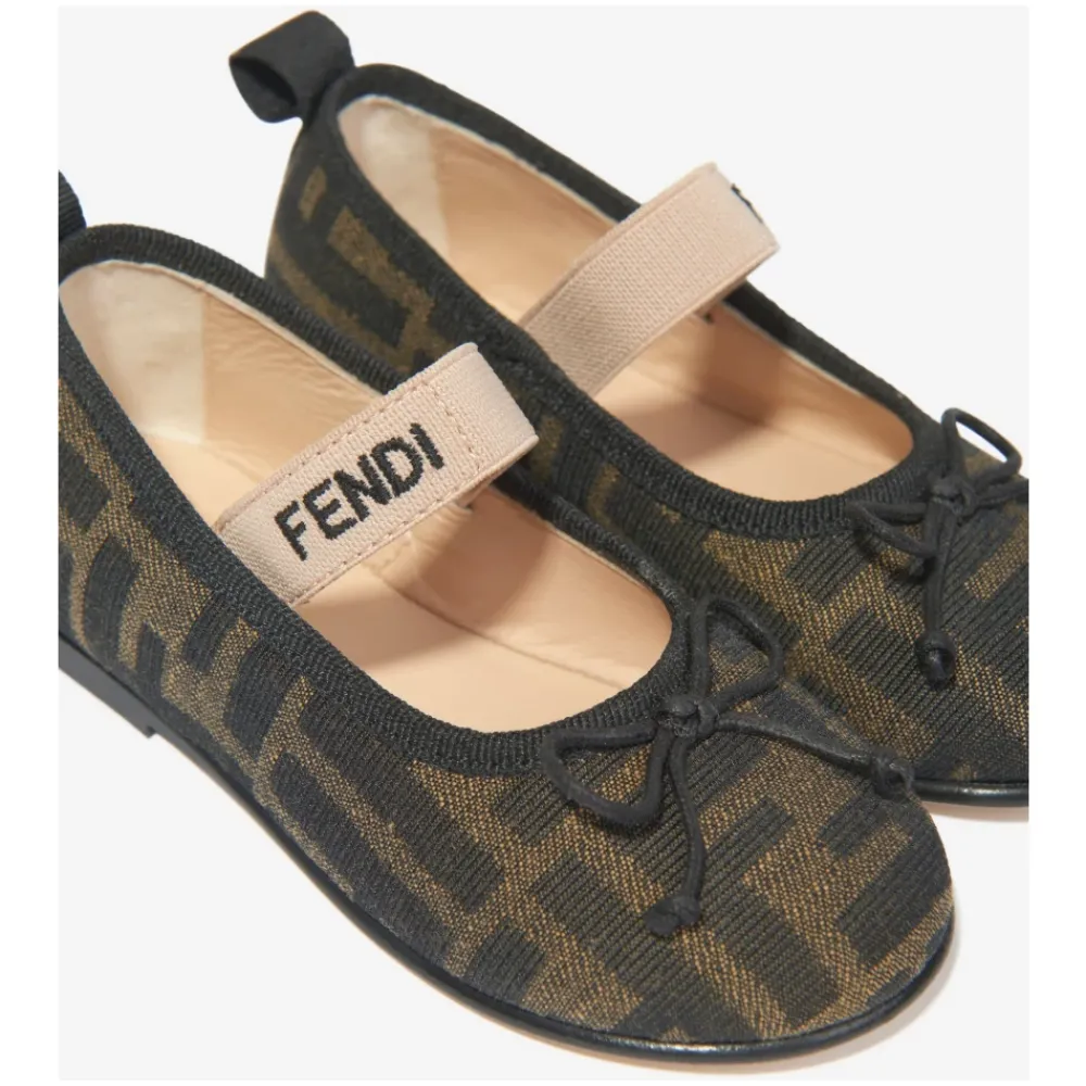 Fendi Ballerina'S^Jacquard Ballerina`s met FF Logo Detail