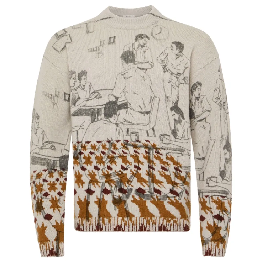 Heren JW Anderson Jacquard Pattern Sweater