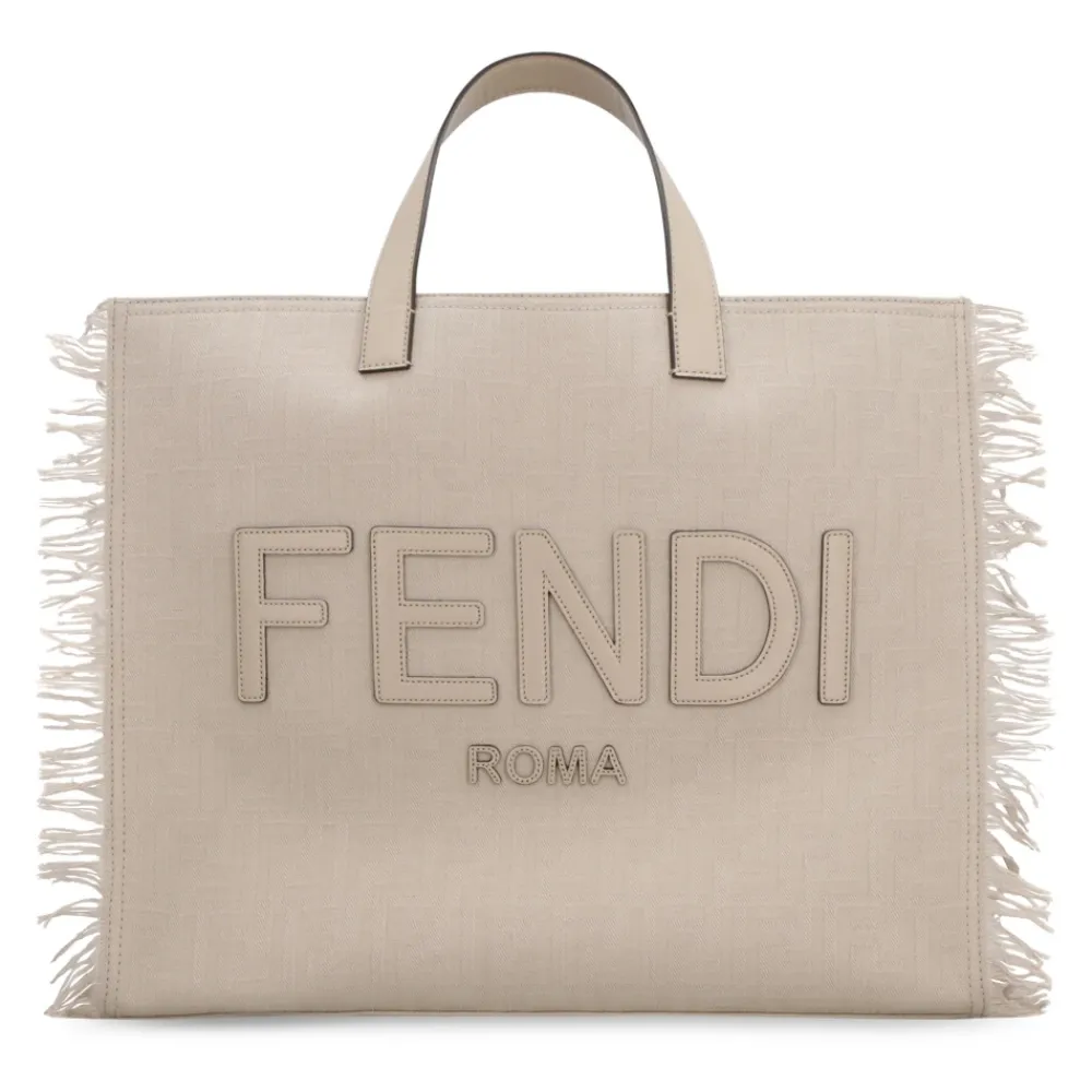 Heren Fendi Tassen^Jacquard Stoffen Tote
