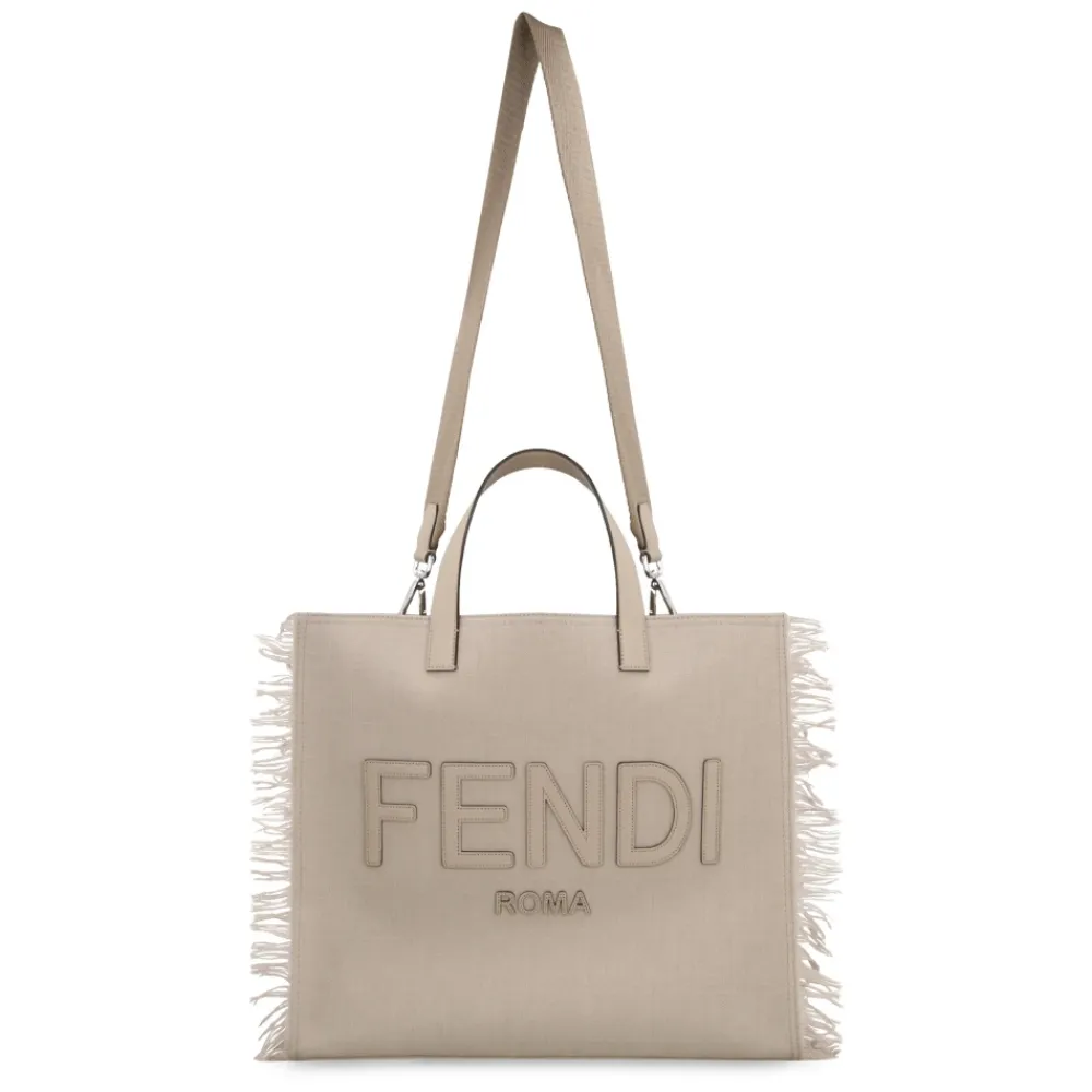 Heren Fendi Tassen^Jacquard Stoffen Tote