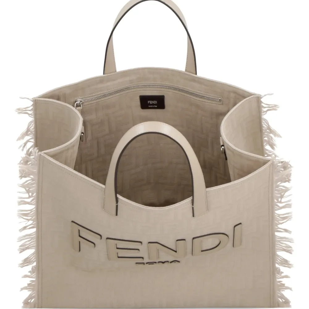 Heren Fendi Tassen^Jacquard Stoffen Tote