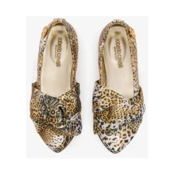 Roberto Cavalli Ballerina'S^Jaguar Skin Ballet Flats Knotted Detail