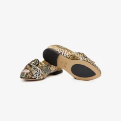 Roberto Cavalli Ballerina'S^Jaguar Skin Ballet Flats Knotted Detail