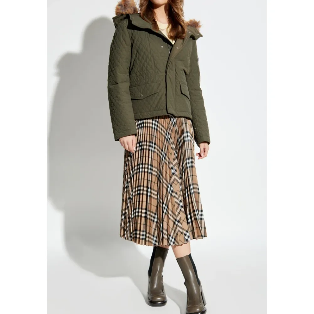 DAMES Burberry Jas met Afneembare Kraag