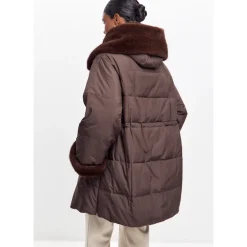 DAMES Cesare Gaspari Jas met capuchon en faux fur rand