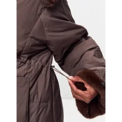 DAMES Cesare Gaspari Jas met capuchon en faux fur rand