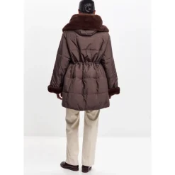 DAMES Cesare Gaspari Jas met capuchon en faux fur rand