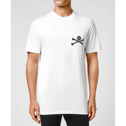 Heren Philipp Plein Jersey T-Shirt Ronde Hals Skelet