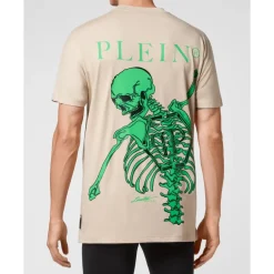 Heren Philipp Plein Jersey T-shirt Ronde Hals SS Skeleton