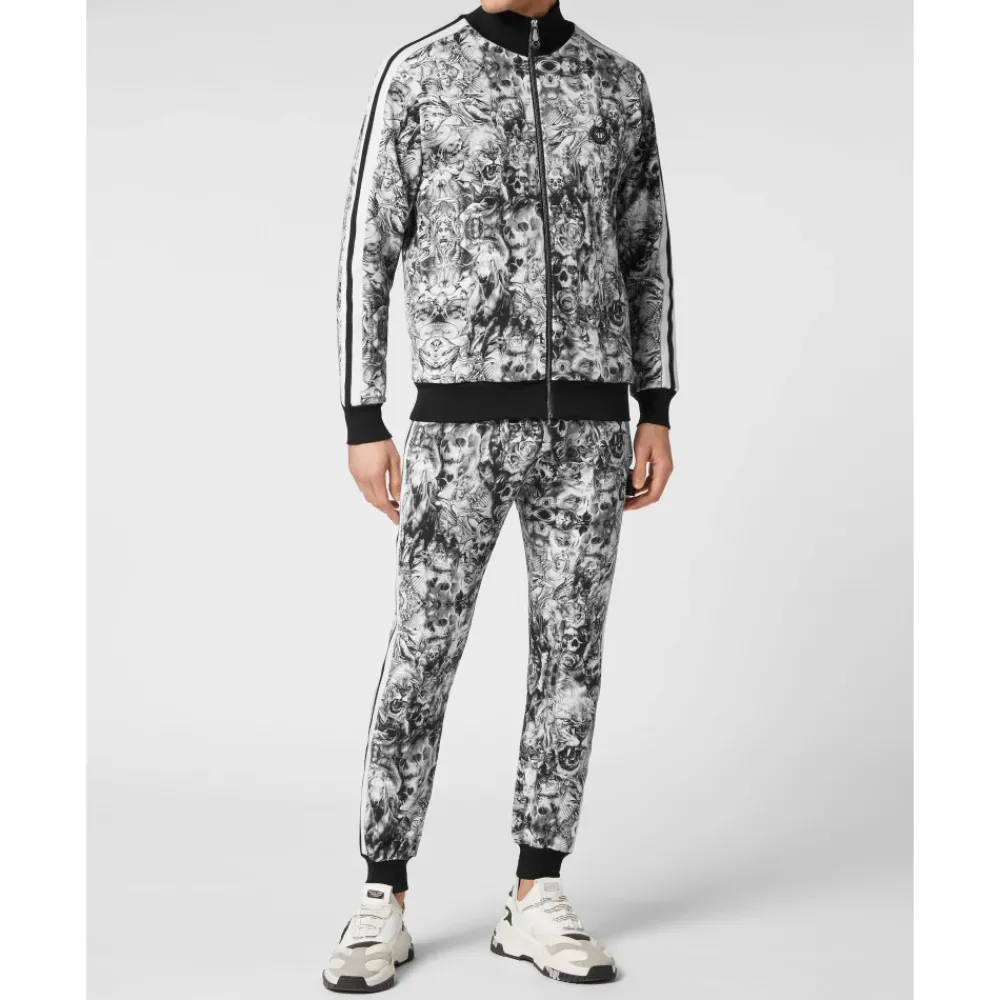Heren Philipp Plein Jogging Trainingspak: Top & Broek Tattoo
