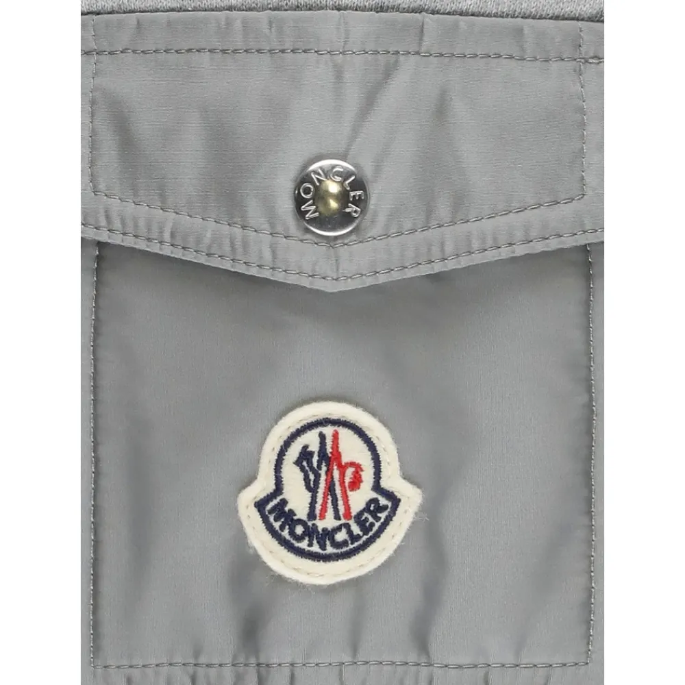 Moncler Bovenkleding^Jongens Grijze Katoenen Sweater met Ronde Hals