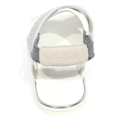 Hogan Sandalen^Junior Wit/Zilveren Sandalen Gekruiste Bandjes