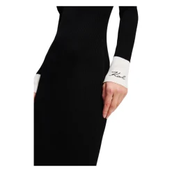 DAMES Karl Lagerfeld Jurk lslv polo gebreide jurk 246w1319