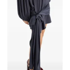 DAMES ROTATE Birger Christensen Jurk met hoge hals en knoopdetail