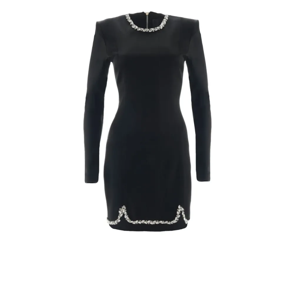 DAMES John Richmond Jurken^Jurk met Lange Mouwen en Applicaties