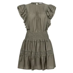 DAMES Co'Couture Jurk met Ruches en Kant