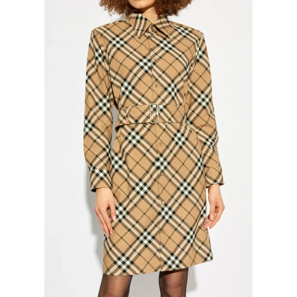 DAMES Burberry Jurk met Ruitpatroon