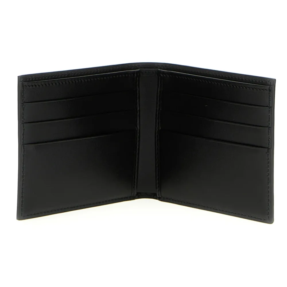 Heren Dolce & Gabbana Kalfsleren Bifold Portemonnee met Logo