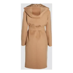 DAMES Gucci Kameelwollen Ceintuur Midi Jas