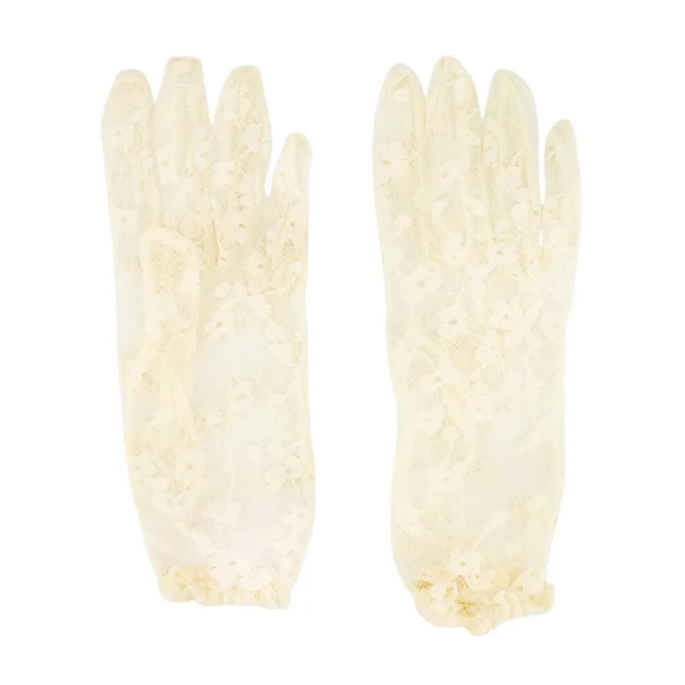 DAMES Valentino Garavani Kanten Handschoenen in Boter Goud