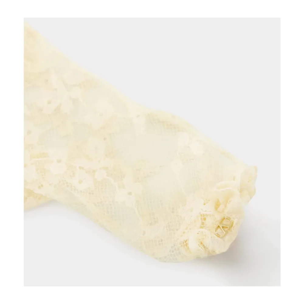 DAMES Valentino Garavani Kanten Handschoenen in Boter Goud