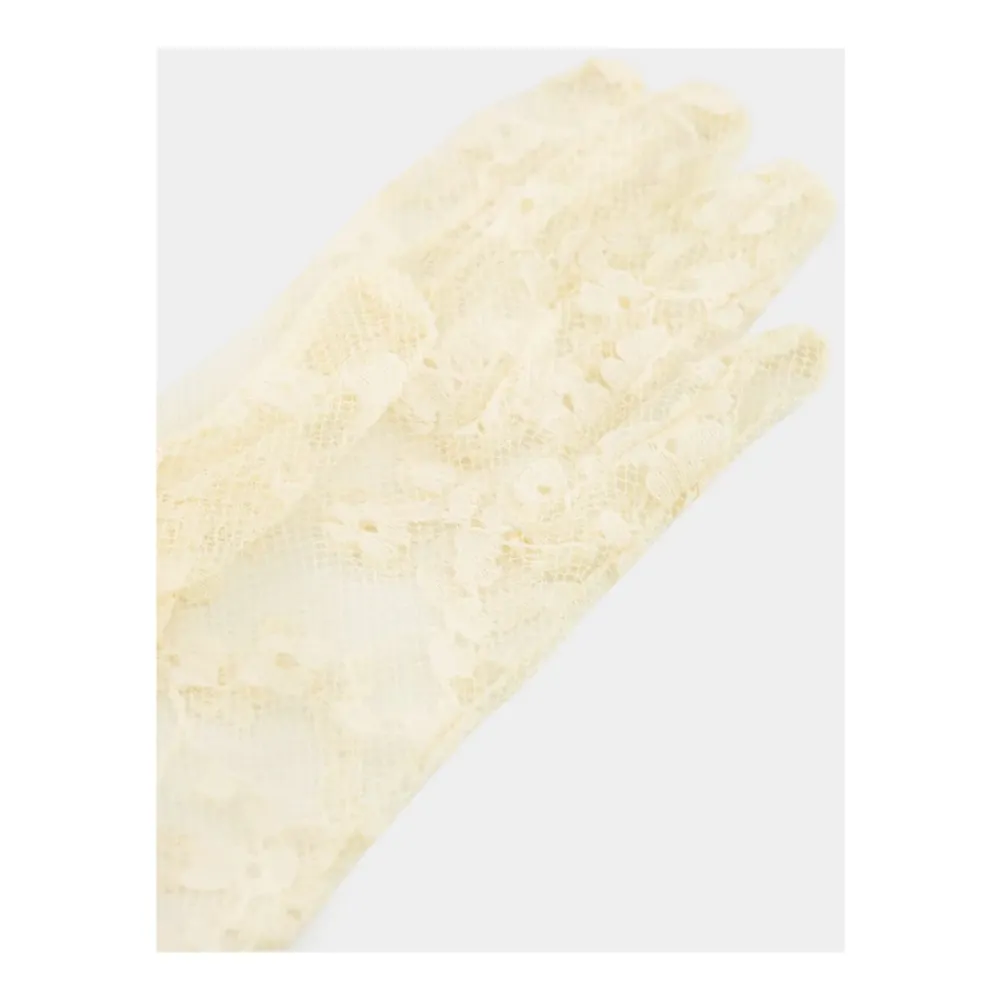 DAMES Valentino Garavani Kanten Handschoenen in Boter Goud