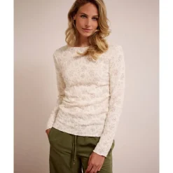 DAMES Tramontana Kanten Top Korte Mouw