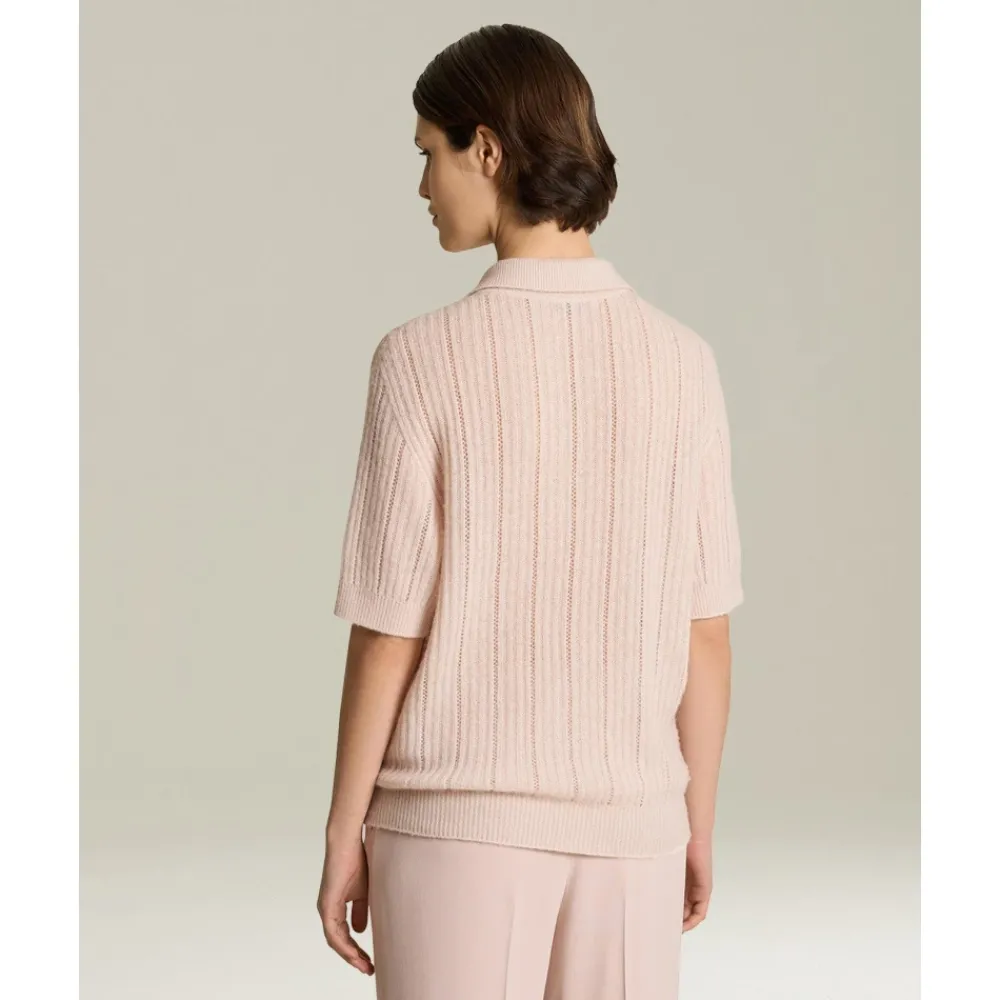 DAMES Kiton Kasjmier en zijde geperforeerde trui