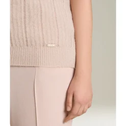 DAMES Kiton Kasjmier en zijde geperforeerde trui