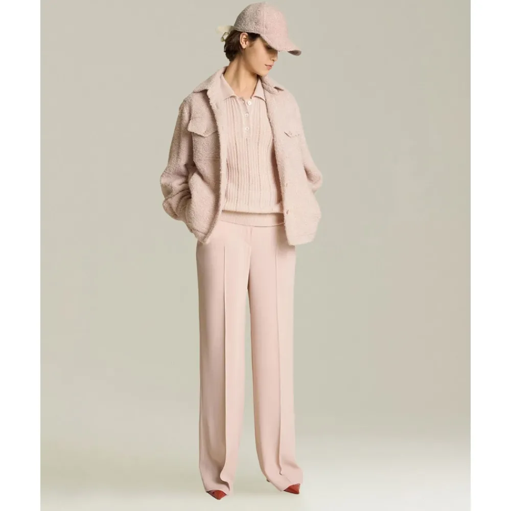 DAMES Kiton Kasjmier en zijde geperforeerde trui