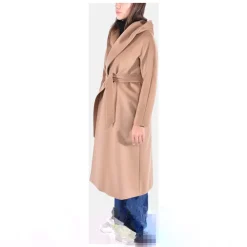 DAMES Max Mara Studio Trenchcoats & Mantels^Kasjmier Hoodiejas met Kimono Mouwen