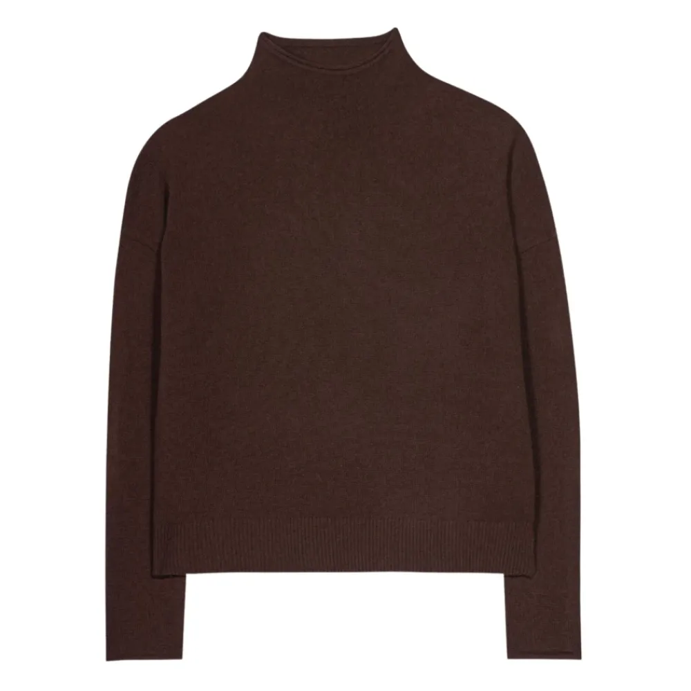 DAMES Luisa Cerano Truien & Vesten^Kasjmier Mix Trui met Opgerolde Kraag