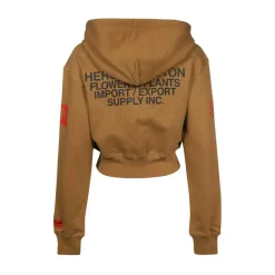 DAMES Heron Preston Hoodies & Sweatvesten^Katoenen Hoodie met Print op de Rug