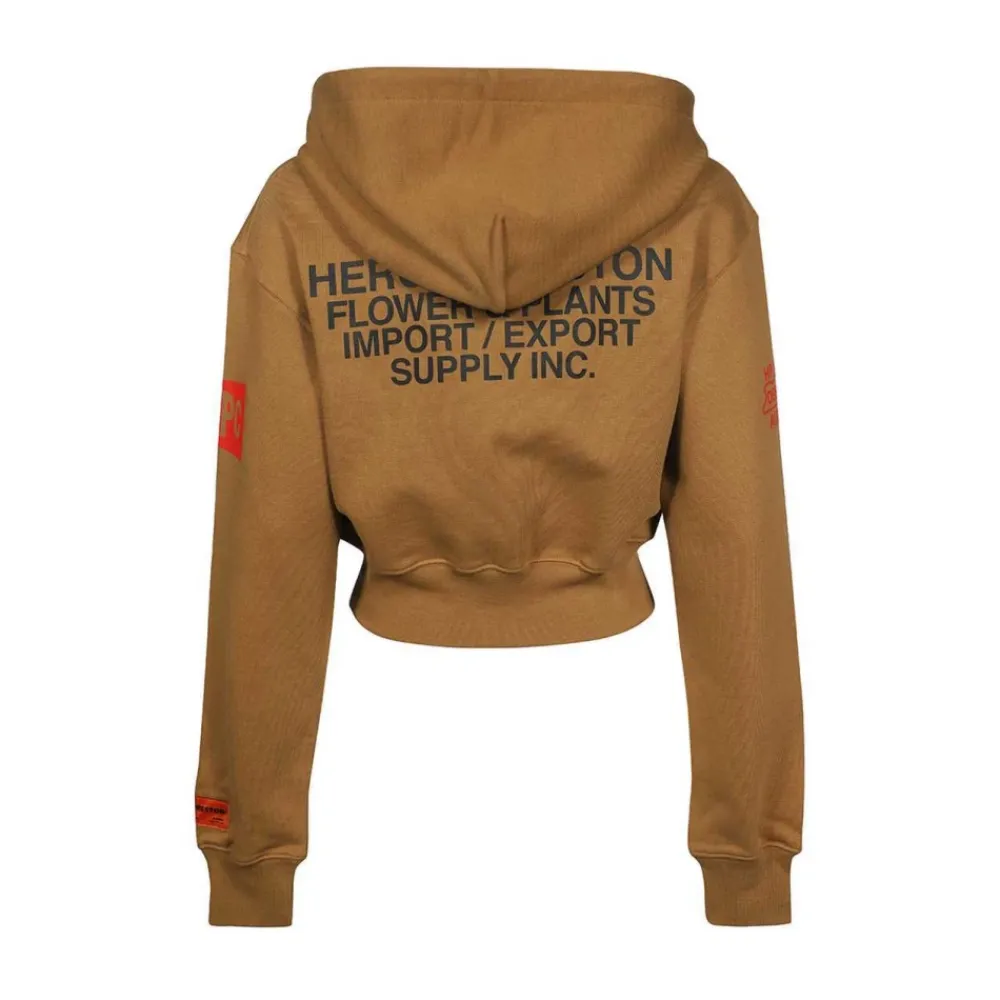 DAMES Heron Preston Hoodies & Sweatvesten^Katoenen Hoodie met Print op de Rug