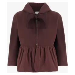 DAMES Patou Hoodies & Sweatvesten^Katoenen hoodie met ruches