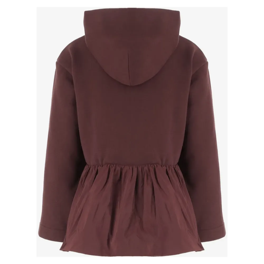 DAMES Patou Hoodies & Sweatvesten^Katoenen hoodie met ruches