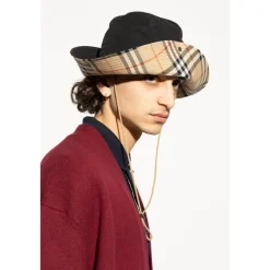 Heren Burberry Hoeden^Katoenen muts met strikjes