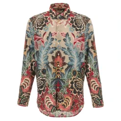 Heren Etro Katoenen overhemd met geplaatste print