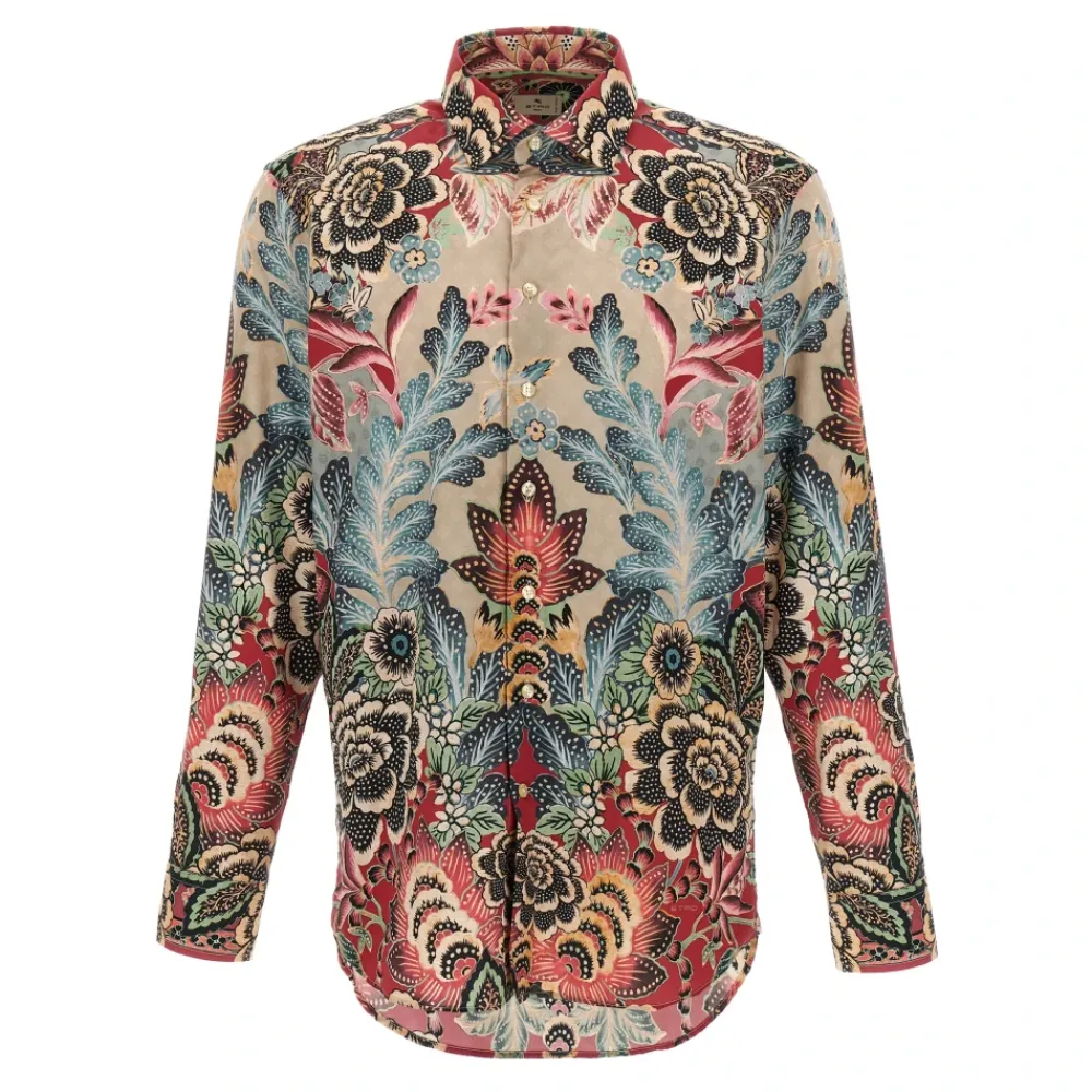 Heren Etro Katoenen overhemd met geplaatste print