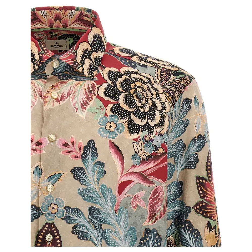 Heren Etro Katoenen overhemd met geplaatste print